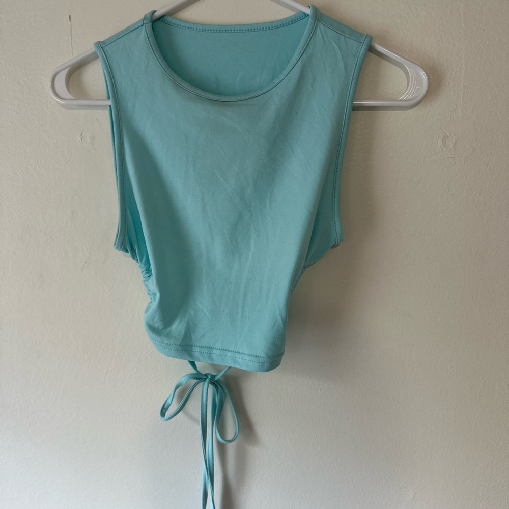 Shein Backless Crop Top Mint Size S